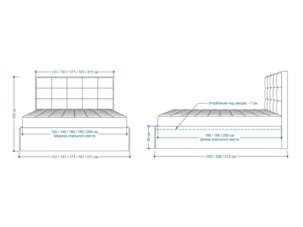 Кровать Lonax Адель велюр Dolly-13 (с основанием) 140х200
