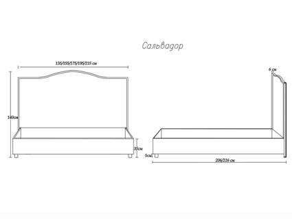 Кровать Димакс Сальвадор Нуар 90х200