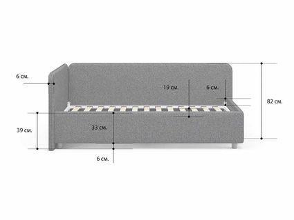 Кровать Сонум Capri Рогожка Марсала (с подъемным механизмом) 120х190