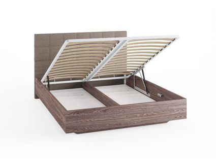 Кровать Сонум Luiza Ясмунд + Рогожка Льняная (с подъемным механизмом) 140х190