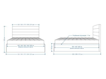 Кровать Lonax Кармела велюр Dolly-2 140х195