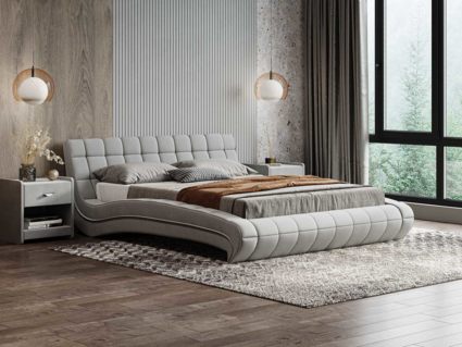 Кровать Сонум Milano Кашемир Бежевый (с подъемным механизмом) 80х190