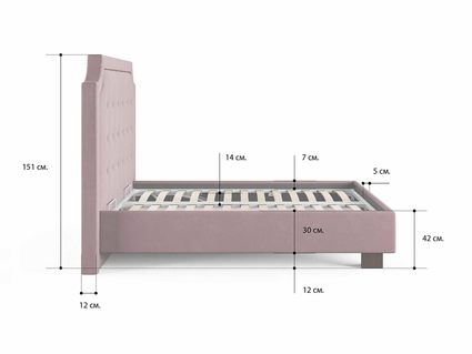 Кровать Сонум Elysium Экокожа Белая 160х190