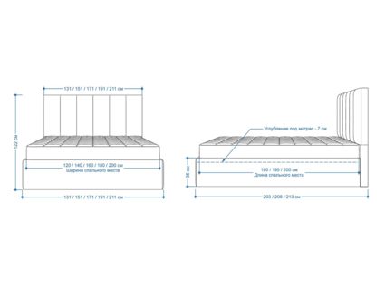 Кровать Lonax Милана велюр Dolly-17 (с основанием) 200х190