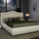 Кровать Sleeptek Premier 6 Экокожа White (с подъемным механизмом) 140х200